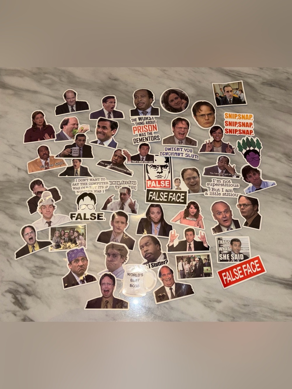 50 PC The Office Sticker Pack No Duplicates Michael Scott Dwight Vinyl